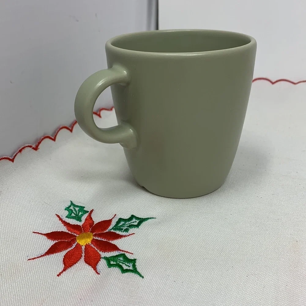 3.5” green Ikea coffee tea hot coco drink mug cup nwt sturdy unused